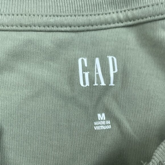 GAP Mens Olive Green Short Sleeve Henley Shirt a0441 - Picture 4 of 9